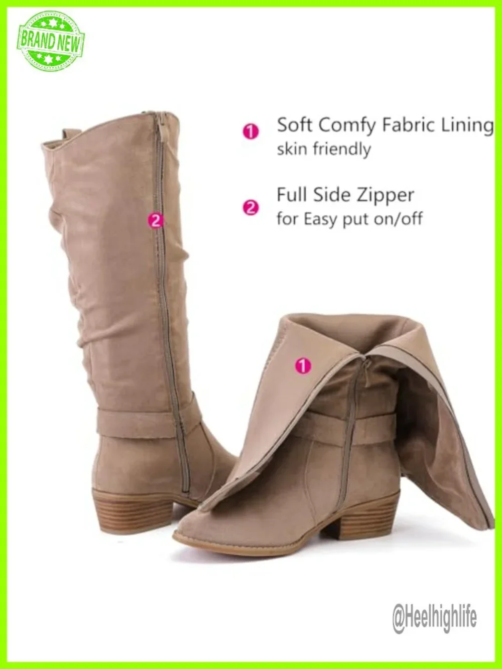 Extra Wide Calf Knee-High Boots - Faux Leather